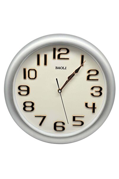 ALQANNAS ساعة حائط دائرية من باولي بحركة انسيابية | حركة صامتة بدون صوت تكتكة...