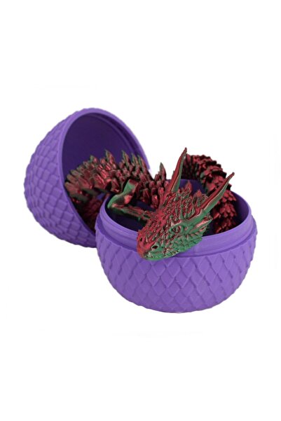 Sani Figurine Sani, Dragon in Egg 90 x 115 mm, Purple, Red, Green