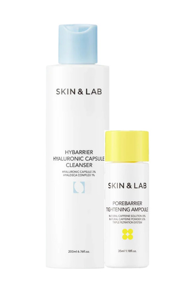Skin&Lab مجموعة ثنائية – غسول هايبارير + أمبولة بوربارير لبشرة نظيفة ونقية