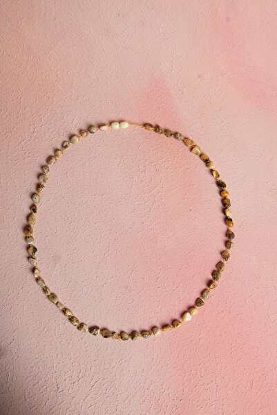 OSMANLI DOĞAL TAŞ Certified Amber Natural Stone Necklace (Sk:376)