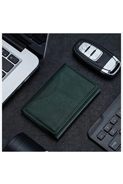 comse Magnetic 5-Compartment Standable Faux Leather Card Holder Wallet with M...