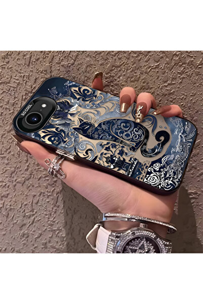 ARTISHELL iPhone 16e Uyumlu, gizemli siyah kedi tasarımlı şok korumalı telefo...