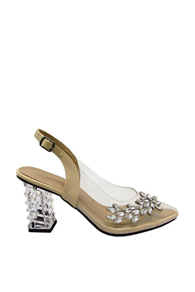 kanuga Women's Transparent Heel Heeled Shoes Beige Bb2022-01