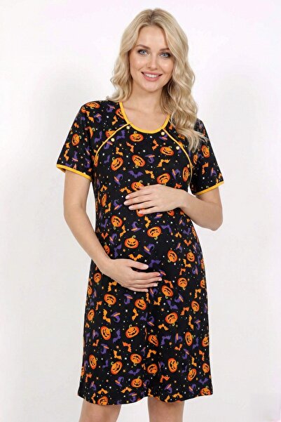 cotonhause Γυναικείο νυχτικό εγκυμοσύνης για θηλαστικό εύκολο χρήσιμο – Μοτίβ...