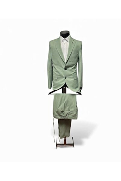 HAVİN Elegant/Casual Men's Suit Light Green Collection