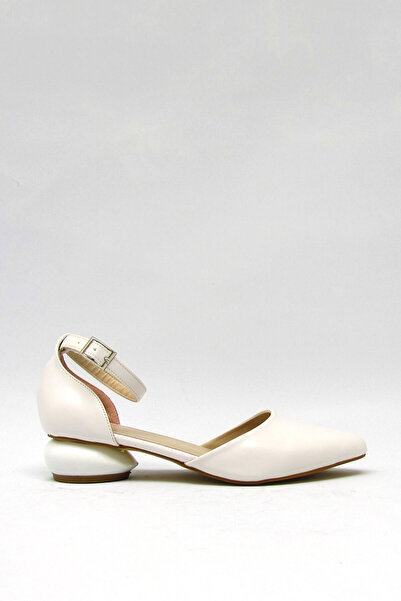 kanuga Women's Round Heel Ballerina Shoes White Bb2022-50