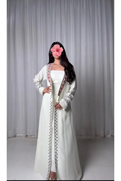 Princess costumes فستان سهرة أنيق وراقي وفخم مطرز، جلابية مودرن بيضاء للمناسب...