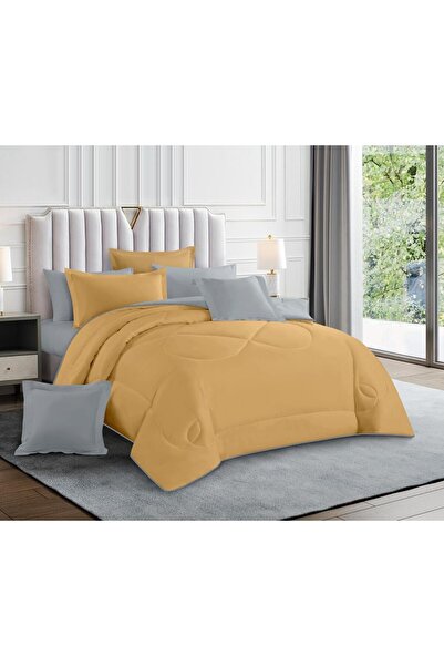 alzawia Plain double bed sheet, microfiber summer fabric, cool material, 8 pi...