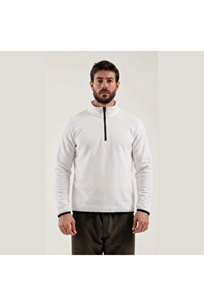 Exuma Erkek Yarım Fermuar Polar 2412001 - Beyaz