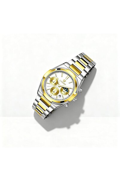 Generic Luxury Mens Chronograph Watch Crystal-Embellished Dial, Quartz Moveme...