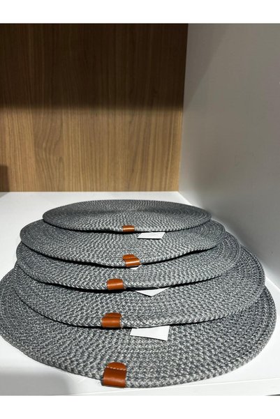 VELLON HOME Handicraft Supla Round Gray (Piece)