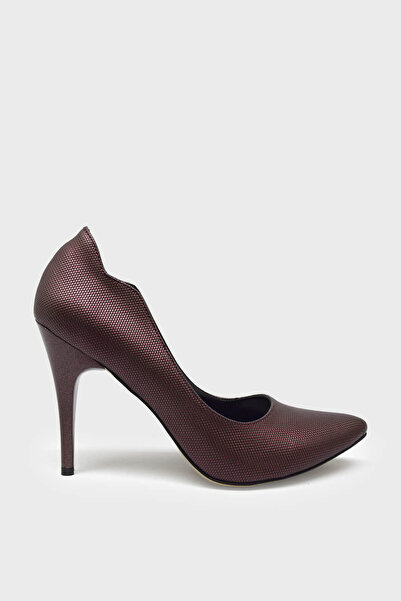 ESSTİİ Women's Laser Printed Stiletto Claret Red Est210