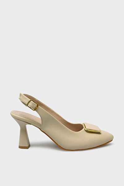 kanuga Women's Summer Heeled Shoes Beige Lpa1204