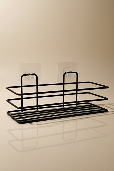 KHAKMA Suport adeziv negru pentru baie Suport pentru șampon Suport pentru săp...