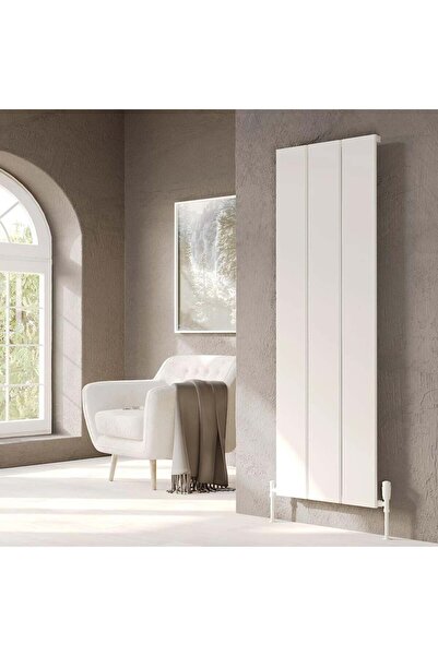 Lojimax Alüminyum Dekoratif Radyatör Nish 1800 x 608 3 Dilim | Dokulu Beyaz |...