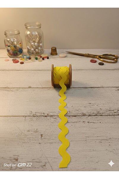 satab Fransız Sutaşı Kurdele /Rikrak Şerit Sarı 30mm -5metre