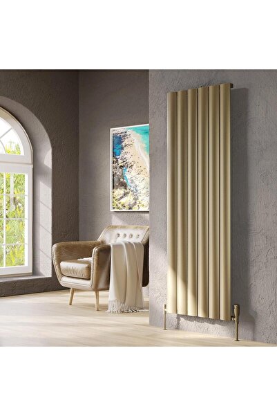 Lojimax Alüminyum Dekoratif Radyatör Otis 600 x 1452 14 Dilim | Altın Renk Ma...