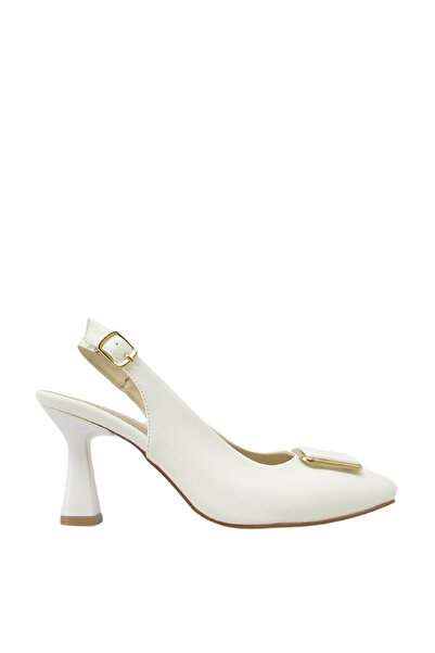 kanuga Women's Open Back Stiletto Shoes White Bb2022-57