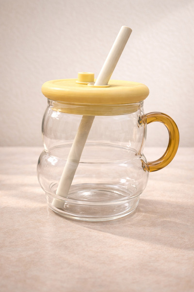 Kitchen Way Cute Bottle with Straw 750ml Suitable for Daily Use Practical Des...