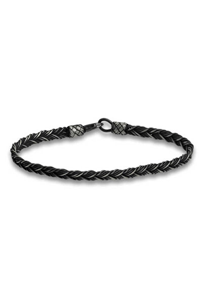 BlackCraft Silver Kazaziye Braided Bracelet