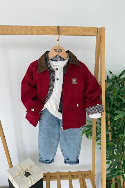 Minigimin Cicileri Set de 4 piese pentru băieți cu jachetă cu emblemă Premium...