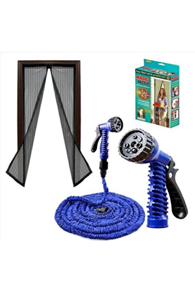 OEM Set Gradina 3-in-1: Furtun Extensibil 30m + Accesoriu Stropit + Perdea Ma...