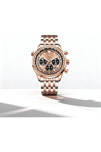 Generic Luxury Mens Chronograph Watch Crystal-Embellished Dial, Quartz Moveme...