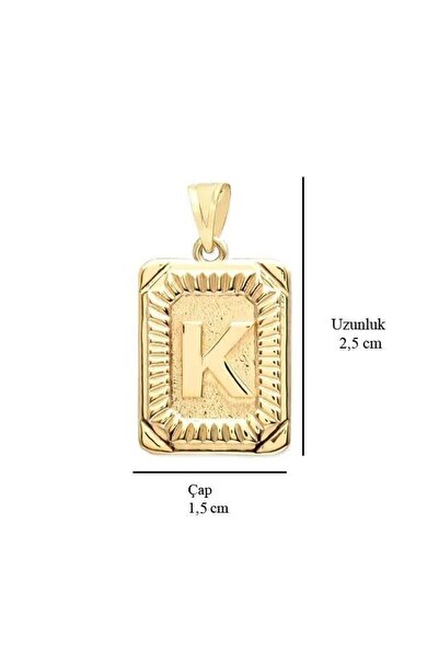 H.M Hakan Mücevherat K Harfi 14 Ayar Altın Kolye Ucu 0,60 Gram