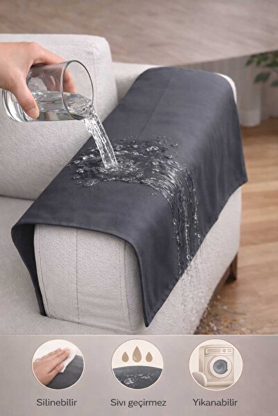 Sens Moi Duck Kumaş Koltuk Kolçak & Başlık Koruyucu 60x75 cm – Sıvı Geçirmez,...