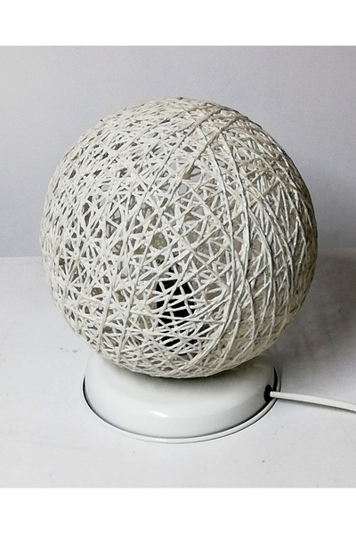 esinece White jute rope mesh night lamp decorative lampshade