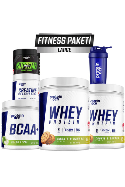 Proteinocean Fıtness Paketi Large - Cookie&Banana Yeşil Elma