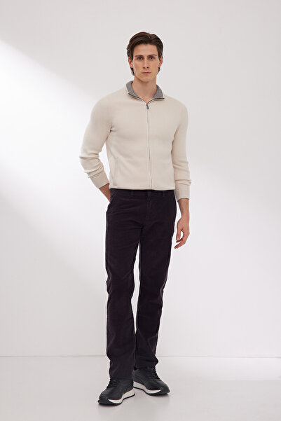 muzzo jeans Regular Fit Dark Brown Velvet Trousers