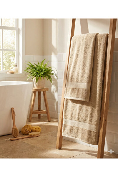 LİNDENİ HOME Bath Towel Striped Pattern 100% Cotton 90*150 cm