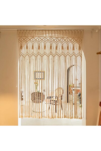 AslanButik MAKROME PERDE KAPI PERDESİ DUVAR SÜSÜ MUTFAK PERDESİ