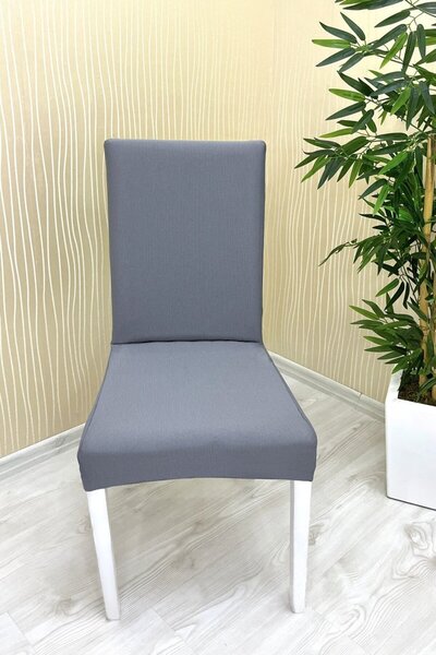 Şahaneev Tekstil Mikro Kumaş Lastikli Kaymaz Esnek Sandalye Koruyucu Örtü - K...