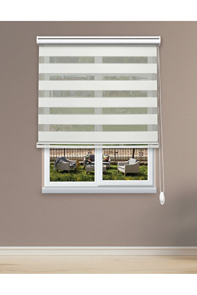 Perdego Gelincik Serisi Beyaz Renk - Yüksek Kaliteli Bambu Zebra Perde