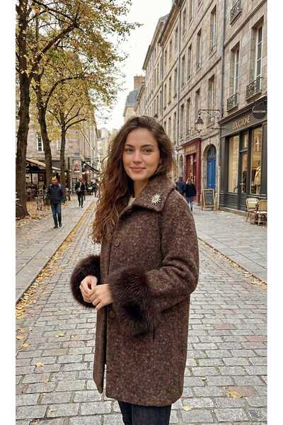 LAGRANZE Fur Detailed Women's Coat