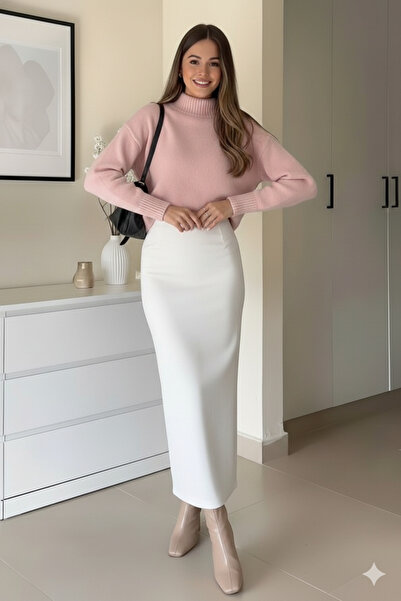 CNG MODA Fusta creion cu talie elastică