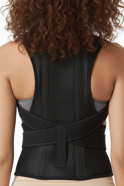 BEYBOS Corset medical reglabil pentru susținerea spatelui și a taliei, cu bre...