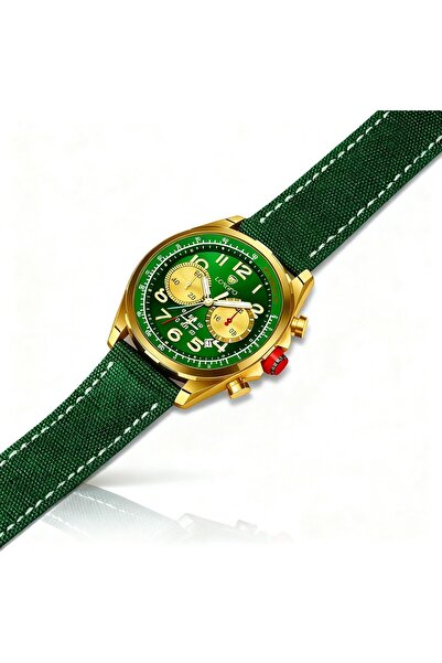 Generic Luxury Mens Chronograph Watch Crystal-Embellished Dial, Quartz Moveme...