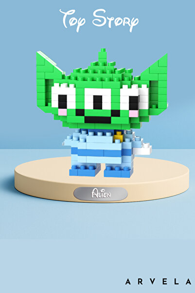 Arvela Bricks Mini Lego – Yeşil Uzaylı Figür | Toy Story Bricks Set