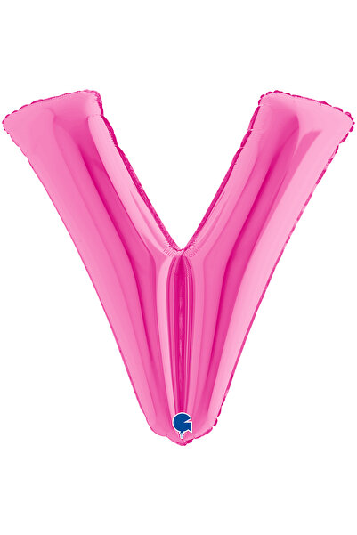 PARTİ SEPETİ بالون فوشيا وردي بطول 100 سم على شكل حروف من A إلى Z - زينة لأعي...