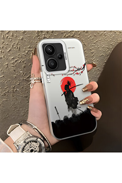 NO BRAND Xiaomi Redmi Note 13 Pro Plus+ 5G Uyumlu Samuray Desenli Şok Geçirme...