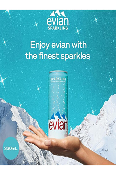 Evian Sparkling Water Cans 24x330ml