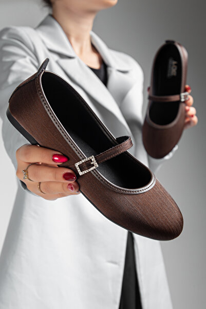 ACMZ SHOES kadın saten babet ortopedik taban