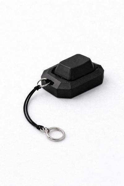 AHWALL Keycap Mechanical Single Keypad Keyboard Keychain Black (Blue Switch Mechanism)