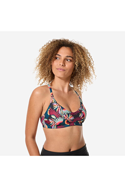 Decathlon Women's Round Neck Bikini Top - Black - Lila