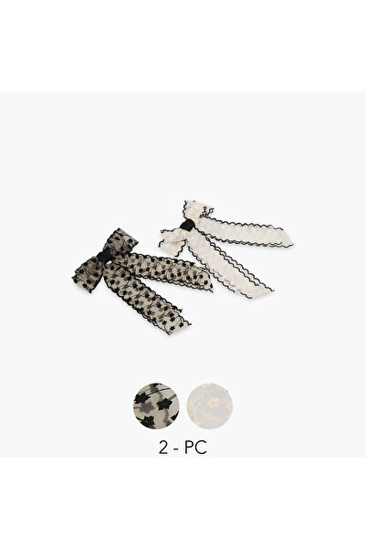 Lifestyle Pack of 2 Bow Barrette Hair Clip