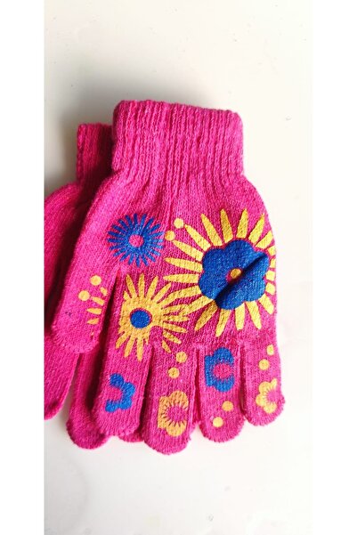 Malinka Patterned Black Pink Blue Purple Gloves