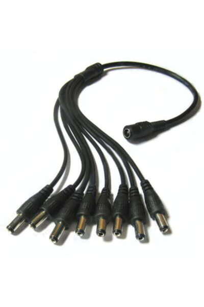 OEM Adapter cable with DC plug 2.1x5.5 mm 1x female to 8x male for surveillan...